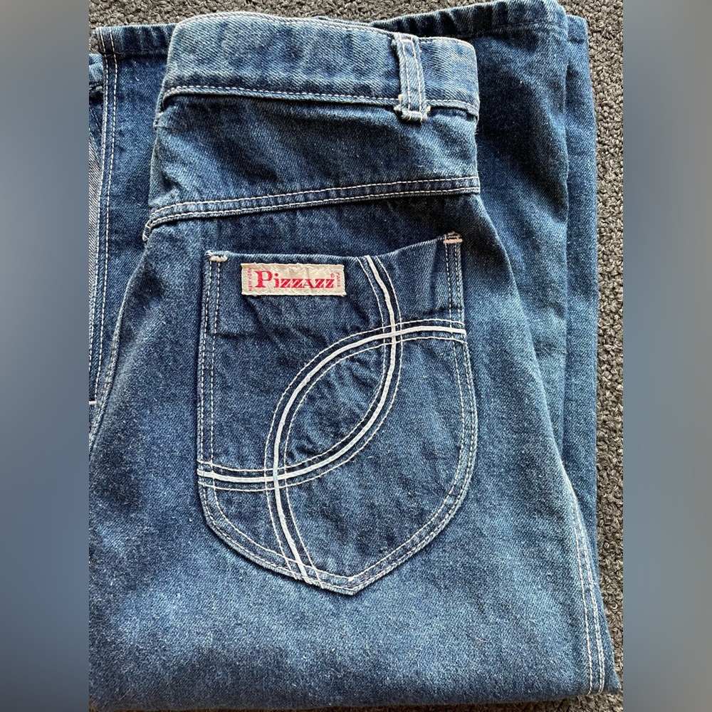 Vintage Pizzazz Denim Midi Skirt Size 10 - 70’s Aline Slits Made In USA